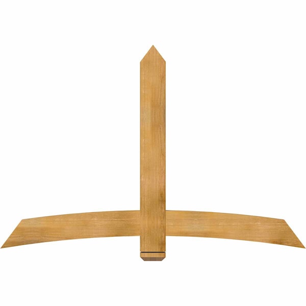 Ekena Millwork Bellingham Rough Sawn Timber Gable Bracket, Western Red Cedar, 72"W x 48"H x 2"D x 6"F, 16/12 Pitch GBW072X48X0206BEL00RWR - main